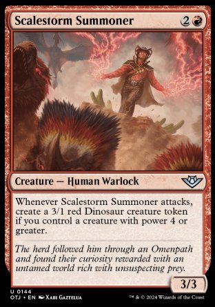 (144) Magic The Gathering Outlaws of Thunder Junction Single: Scalestorm Summoner  Holo Uncommon