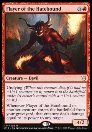 (144) Magic The Gathering Commander 2019 Single: Flayer of the Hatebound  Rare