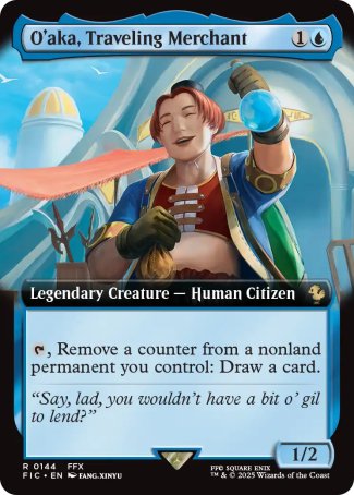 (144) Magic The Gathering Commander: Magic: The Gathering - FINAL FANTASY: Extras Single: O'aka, Traveling Merchant Holo Rare