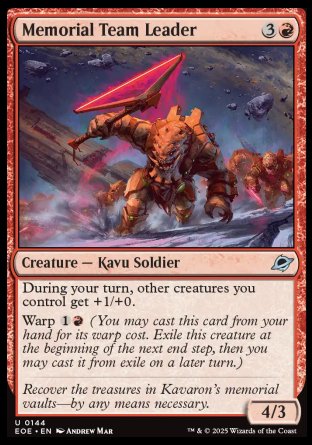 (144) Magic The Gathering Edge of Eternities Single: Memorial Team Leader Holo Uncommon