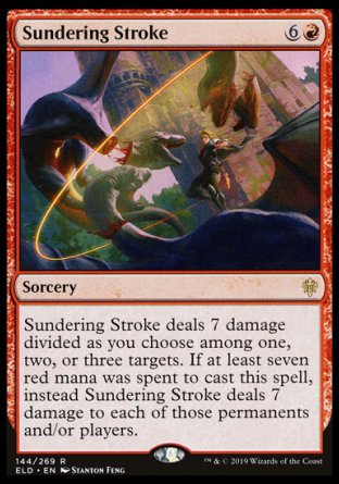 (144/269) Magic The Gathering Throne of Eldraine Single: Sundering Stroke  Rare