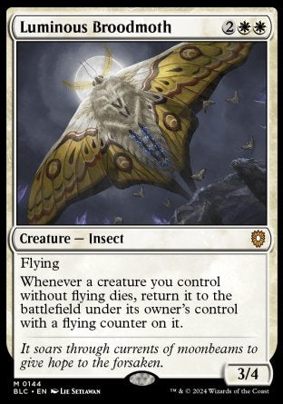 (144) Magic The Gathering Commander: Bloomburrow Single: Luminous Broodmoth  Mythic