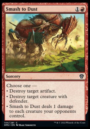 (144) Magic The Gathering Dominaria United Single: Smash to Dust Holo Common