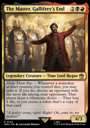 (144) Magic The Gathering Universes Beyond: Doctor Who Single: The Master, Gallifrey's End  Rare