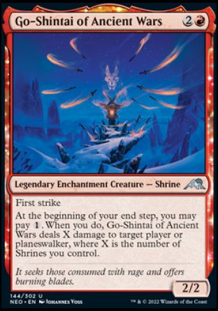 (144) Magic The Gathering Kamigawa: Neon Dynasty Single: Go-Shintai of Ancient Wars Holo Uncommon