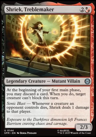 (144) Magic The Gathering Magic: The Gathering | Marvel's Spider-Man Single: Shriek, Treblemaker  Uncommon