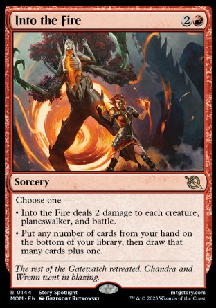 (144) Magic The Gathering March of the Machine Single: Into the Fire Holo Rare
