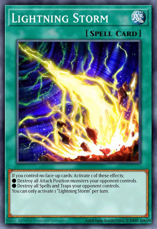 (094) YuGiOh TCG RA04: Quarter Century Stampede Single: Lightning Storm  Quarter Century Secret Rare