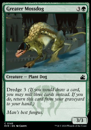 (145) Magic The Gathering Ravnica Remastered Single: Greater Mossdog  Common