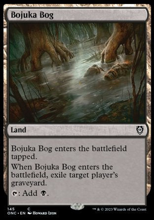 (145) Magic The Gathering Commander: Phyrexia: All Will Be One Single: Bojuka Bog  Common
