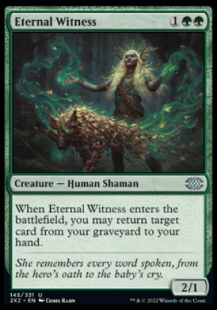 (145) Magic The Gathering Double Masters 2022 Single: Eternal Witness  Uncommon