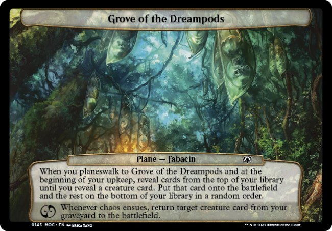 (145) Magic The Gathering Commander: March of the Machine Single: Grove of the Dreampods  Common