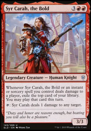 (145/269) Magic The Gathering Throne of Eldraine Single: Syr Carah, the Bold Holo Uncommon
