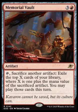 (145) Magic The Gathering Edge of Eternities Single: Memorial Vault Holo Rare