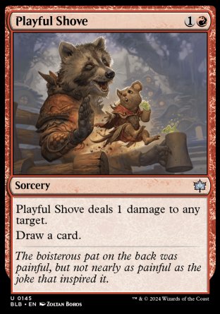 (145) Magic The Gathering Bloomburrow Single: Playful Shove  Uncommon