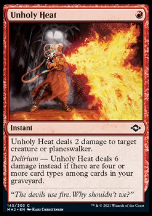 (145) Magic The Gathering Modern Horizons 2 Single: Unholy Heat Holo Common