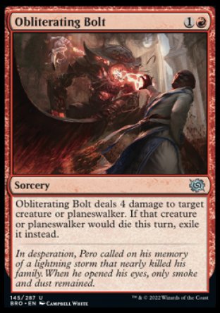 (145) Magic The Gathering The Brothers' War Single: Obliterating Bolt  Uncommon
