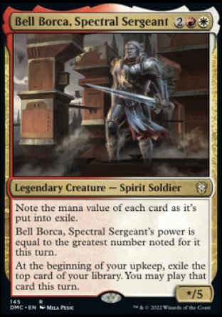 (145) Magic The Gathering Commander: Dominaria United Single: Bell Borca, Spectral Sergeant  Rare