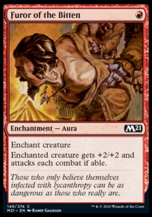 (145) Magic The Gathering Core 2021 Single: Furor of the Bitten  Common