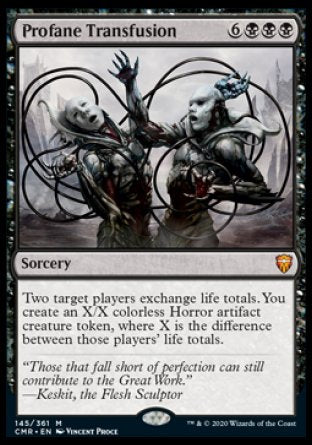 (145/361) Magic The Gathering Commander Legends Single: Profane Transfusion Holo Mythic