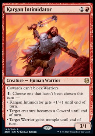 (145) Magic The Gathering Zendikar Rising: Promos Single: Kargan Intimidator (V.2) Holo Rare