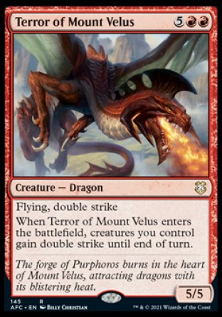 (145) Magic The Gathering Commander: Adventures in the Forgotten Realms Single: Terror of Mount Velus  Rare