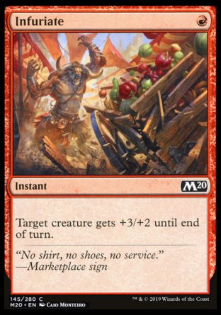 (145/280) Magic The Gathering Core 2020 Single: Infuriate Holo Common