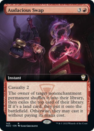 (145) Magic The Gathering Commander: Streets of New Capenna: Extras Single: Audacious Swap  Rare