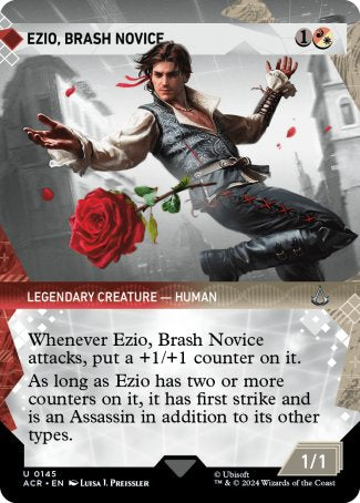 (145) Magic The Gathering Universes Beyond: Assassin's Creed: Extras Single: Ezio, Brash Novice (V.1)  Uncommon
