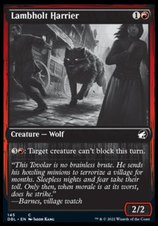 (145) Magic The Gathering Innistrad: Double Feature Single: Lambholt Harrier Holo Common