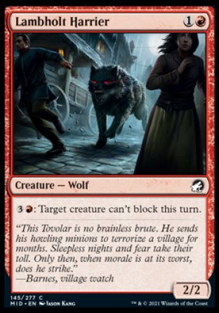 (145) Magic The Gathering Innistrad: Midnight Hunt Single: Lambholt Harrier Holo Common