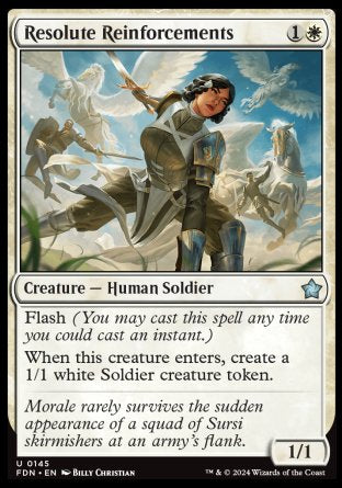 (145) Magic The Gathering Magic: The Gathering Foundations Single: Resolute Reinforcements Holo Uncommon