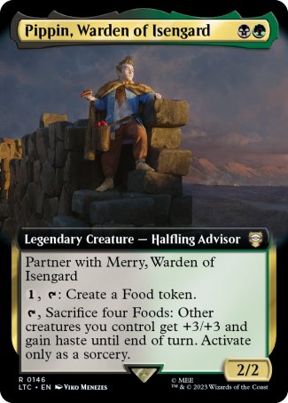 (146) Magic The Gathering Commander: The Lord of the Rings: Tales of Middle-earth: Extras Single: Pippin, Warden of Isengard  Rare