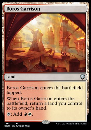 (146) Magic The Gathering Commander: Phyrexia: All Will Be One Single: Boros Garrison  Uncommon