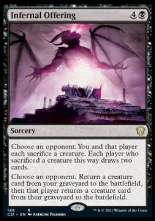 (146) Magic The Gathering Commander: Strixhaven Single: Infernal Offering  Rare