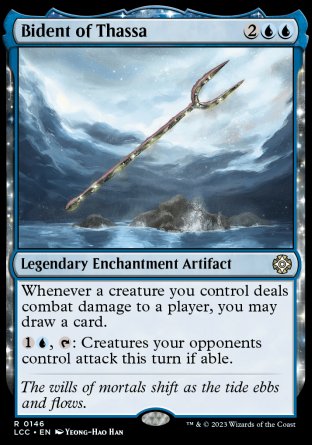 (146) Magic The Gathering Commander: The Lost Caverns of Ixalan Single: Bident of Thassa  Rare