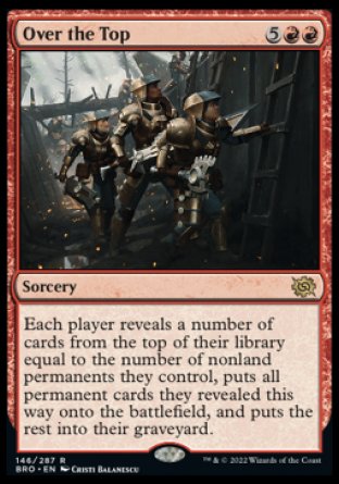 (146) Magic The Gathering The Brothers' War Single: Over the Top Holo Rare
