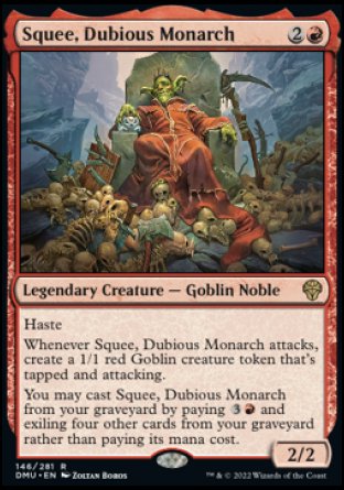 (146) Magic The Gathering Dominaria United Single: Squee, Dubious Monarch Holo Rare