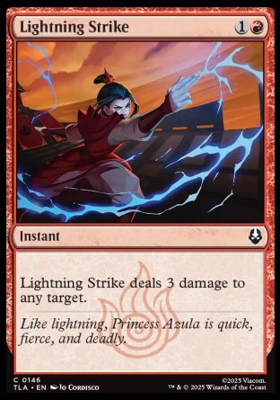 (146) Magic The Gathering Magic: The Gathering | Avatar: The Last Airbender Single: Lightning Strike  Common