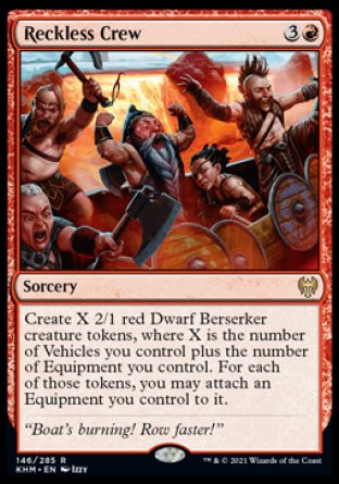 (146) Magic The Gathering Kaldheim: Promos Single: Reckless Crew (V.1)  Rare