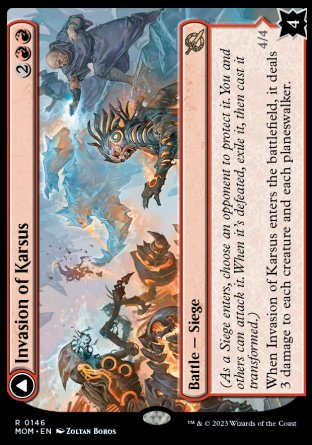 (146) Magic The Gathering March of the Machine Single: Invasion of Karsus // Refraction Elemental  Rare