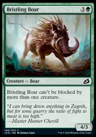 (146/274) Magic The Gathering Ikoria: Lair of Behemoths Single: Bristling Boar Holo Common