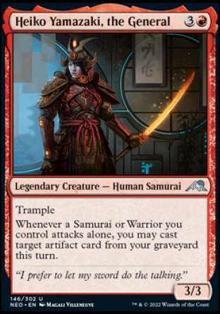 (146) Magic The Gathering Kamigawa: Neon Dynasty Single: Heiko Yamazaki, the General  Uncommon