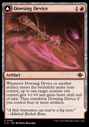 (146) Magic The Gathering The Lost Caverns of Ixalan Single: Dowsing Device // Geode Grotto Holo Uncommon