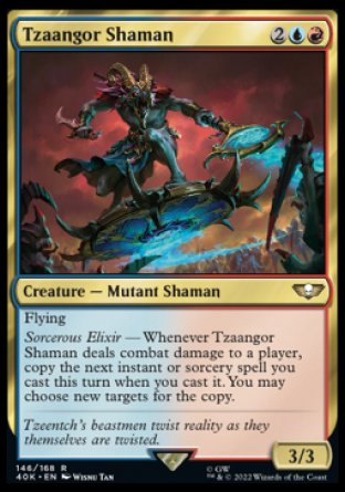 (146) Magic The Gathering Universes Beyond: Warhammer 40000 Single: Tzaangor Shaman Holo Rare