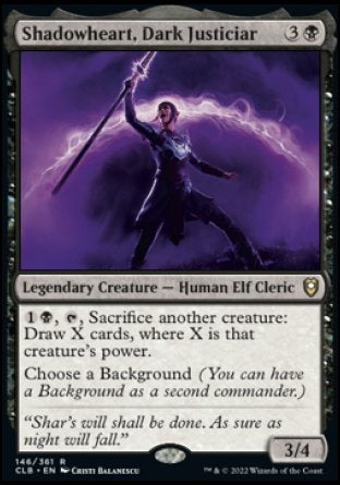 (146) Magic The Gathering Commander Legends: Battle for Baldur's Gate Single: Shadowheart, Dark Justiciar Holo Rare