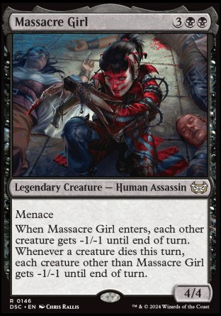 (146) Magic The Gathering Commander: Duskmourn: House of Horror Single: Massacre Girl  Rare