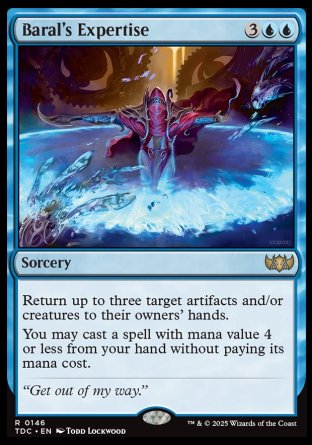 (146) Magic The Gathering Commander: Tarkir: Dragonstorm Single: Baral's Expertise  Rare