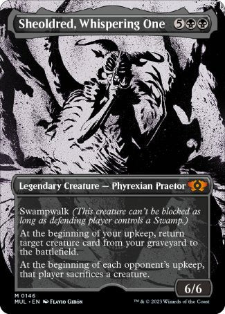 (146) Magic The Gathering Multiverse Legends Single: Sheoldred, Whispering One (V.4)  Mythic