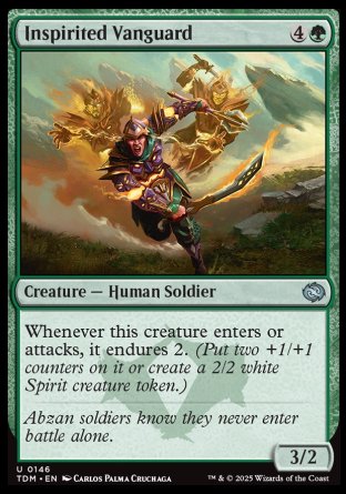 (146) Magic The Gathering Tarkir: Dragonstorm Single: Inspirited Vanguard Holo Uncommon
